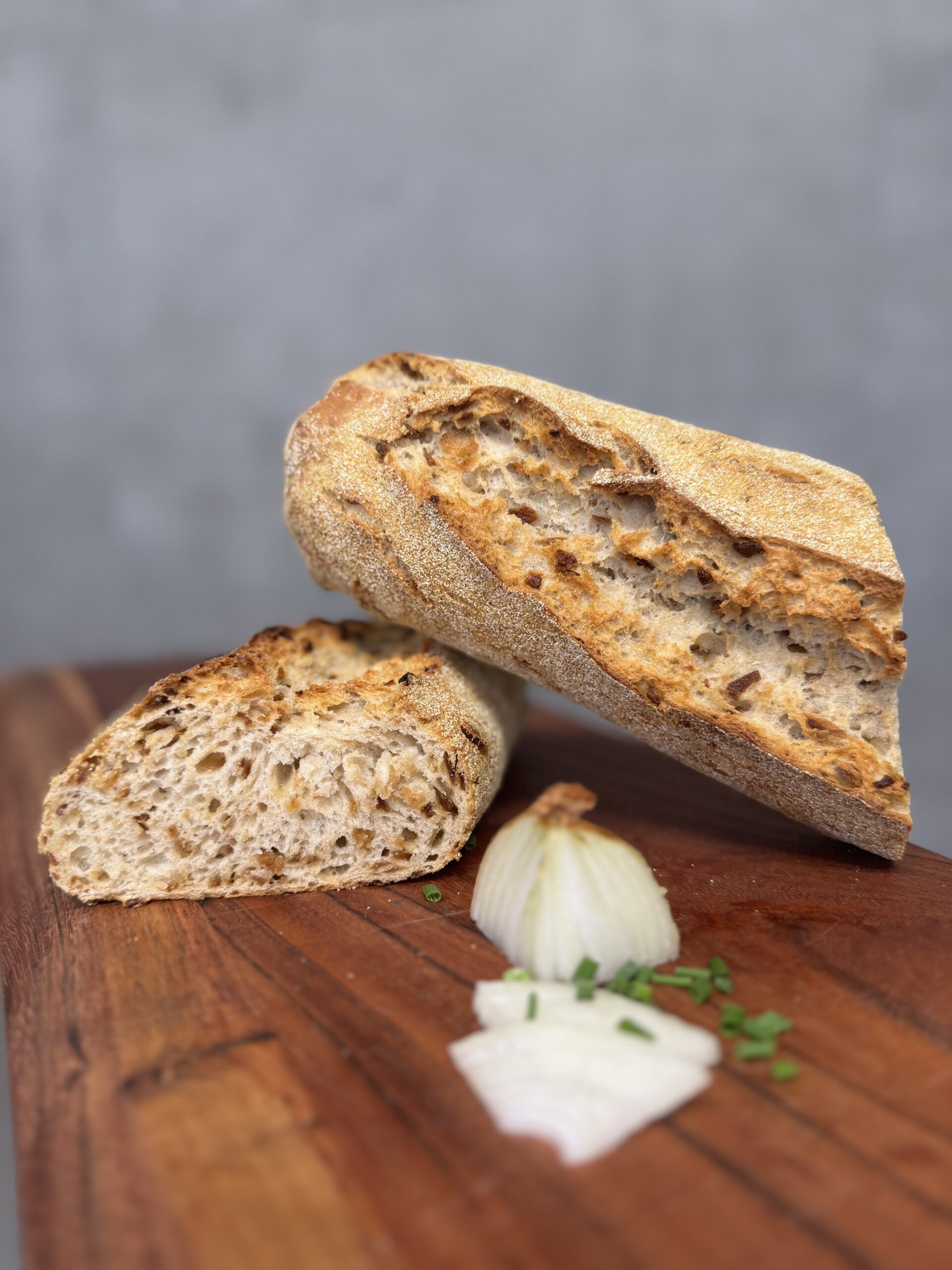 Rustikales Zwiebel - Baguette
